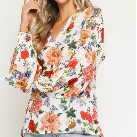 Olivacious Spring Floral Blouse - Picture 2 of 11